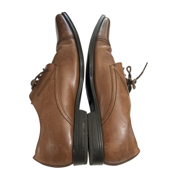 Stacy Adams Men's Size 10 Brown Leather Oxford Dress Shoes - Picture 6 of 8